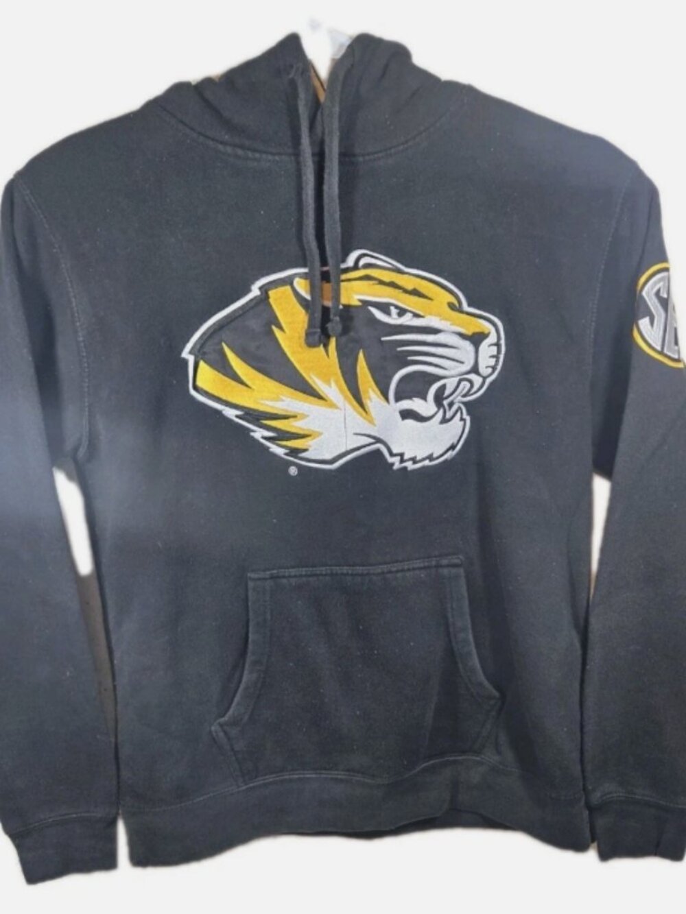 University of Missouri Blue 84 Clothing, MU Tiger M Hoodie, Long Sleeve Mizzou
